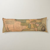 Coussins Longs Carte des Etats-Unis avec George Washington (Dos)