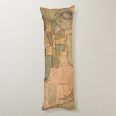 Coussins Longs Carte des Etats-Unis avec George Washington (Dos (Vertical))