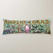 Coussins Longs Carte des loisirs d'Austin Texas (Devant)