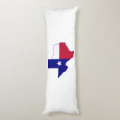 Coussins Longs Carte du drapeau du Texas (Dos (Vertical))