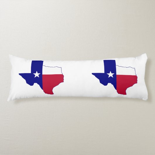 Coussins Longs Carte du drapeau du Texas (Devant)