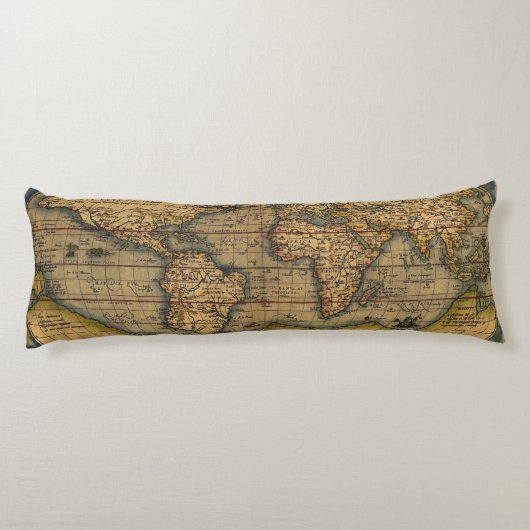 Coussins Longs Carte du monde Antique Ortelius Europe Voyage (Dos)