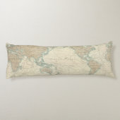 Coussins Longs Carte du monde des canaux d'expédition (Dos)