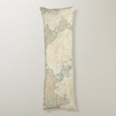 Coussins Longs Carte du monde des canaux d'expédition (Dos (Vertical))