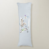 Coussins Longs Carte du monde pour enfants Animaux (Devant (Vertical))