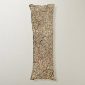 Coussins Longs Carte gravée de la France (Devant (Vertical))