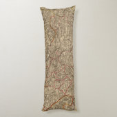 Coussins Longs Carte gravée de la France (Dos (Vertical))