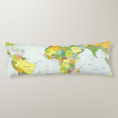 Coussins Longs Carte mondiale Globe Pays Atlas (Dos)