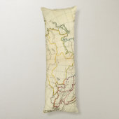 Coussins Longs Carte simple Asie (Dos (Vertical))