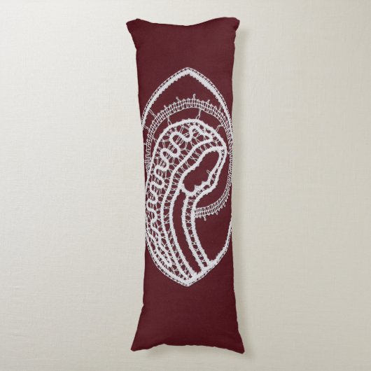 Coussins Longs Catholic Sainte Vierge Marie, dentelle (Devant (Vertical))