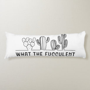 Coussins Longs Ce que le Cactus Succulent Line Art mème