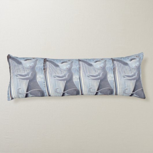 Coussins Longs Celestial Cat Harp – Dreamy Body Pillow (Dos)