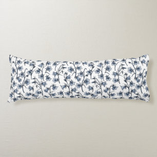 Coussins Longs Cellules bleues, Cloches, Bellflowers