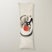 Coussins Longs Cercle d'Enso et arbre de bonsaïs sur la toile (Devant (Vertical))