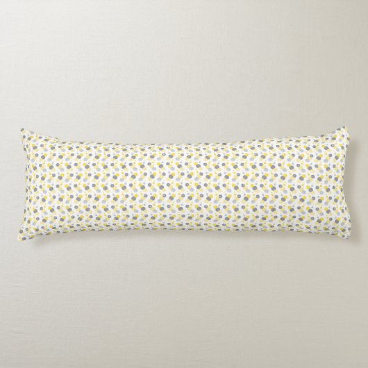 Coussins Longs Cercle Motif Oreillers corps jaune et gris (Devant)