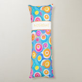 Coussins Longs Cercles Artistiques Art Kids NOM Bed Décor Amusant (Dos (Vertical))