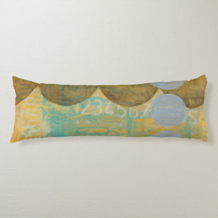 Coussins Longs Cercles de brun foncé et de gris avec des nombres