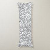 Coussins Longs Cercles en spirale abstraits sur gris argent rapid (Devant (Vertical))
