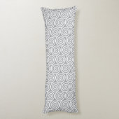 Coussins Longs Cercles en spirale abstraits sur gris argent rapid (Dos (Vertical))