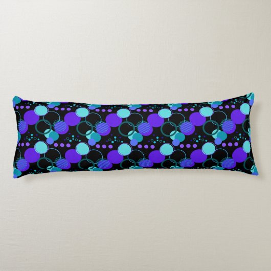 Coussins Longs Cercles et formes rondes Motif en noir (Dos)