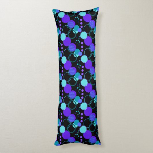 Coussins Longs Cercles et formes rondes Motif en noir (Dos (Vertical))