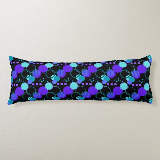 Coussins Longs Cercles et formes rondes Motif en noir (Devant)