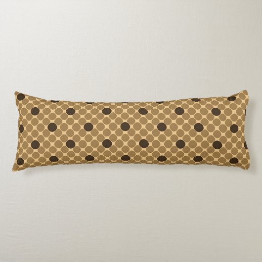 Coussins Longs Cercles Marrons Modernes Pour Un Style Quotidien (Devant)