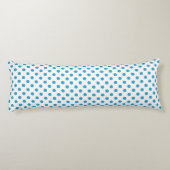 Coussins Longs Cercles Pois bleu paon (Dos)