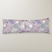 Coussins Longs Cercles violets Abstraits avec accents de bandes d (Dos)
