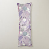 Coussins Longs Cercles violets Abstraits avec accents de bandes d (Dos (Vertical))