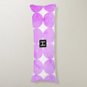 Coussins Longs Cercles violets modernes | Monogramme (Devant (Vertical))