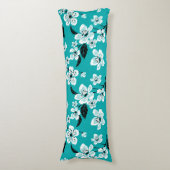 COUSSINS LONGS CERISIER EN FLEURS - SAKURA (TURQUOISE) (Devant (Vertical))