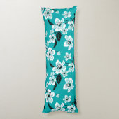 COUSSINS LONGS CERISIER EN FLEURS - SAKURA (TURQUOISE) (Dos (Vertical))