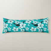 COUSSINS LONGS CERISIER EN FLEURS - SAKURA (TURQUOISE) (Devant)