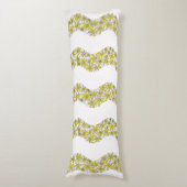 Coussins Longs Chaîne de marguerite Fleur laide rayures jaune (Devant (Vertical))