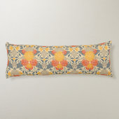 Coussins Longs Chaleureux Jaune, Orange & Bleu Floral (Dos)