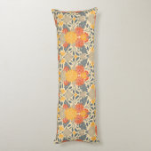 Coussins Longs Chaleureux Jaune, Orange & Bleu Floral (Dos (Vertical))