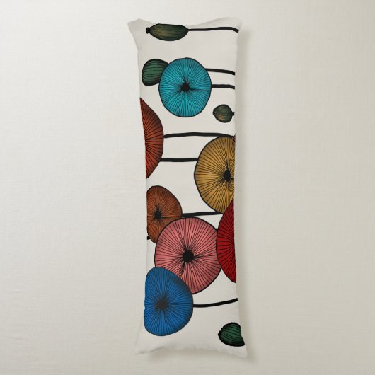 Coussins Longs Champ de pavot (Devant (Vertical))