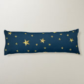 Coussins Longs Champ d'étoiles sur Deep Midnight Blue Sky (Dos)
