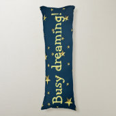 Coussins Longs Champ d'étoiles sur Deep Midnight Blue Sky (Devant (Vertical))