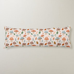 Coussins Longs Champignon, Feuillage d'automne, Motif de la natur