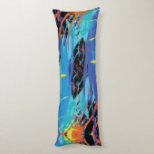 Coussins Longs Chaos coloré : Flashs et lignes (Dos (Vertical))