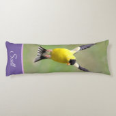 Coussins Longs Chardonneret sur une fleur de campanule    (Dos)