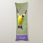 Coussins Longs Chardonneret sur une fleur de campanule    (Dos (Vertical))