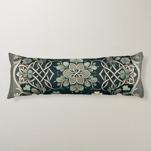 Coussins Longs Charme floral du trèfle celtique (Devant)