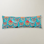 Coussins Longs Chat dans le casquette (Dos)