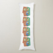 Coussins Longs Chat et cuvette de poisson (Devant (Vertical))