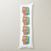 Coussins Longs Chat et cuvette de poisson (Dos (Vertical))