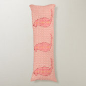 Coussins Longs Chat japonais - Coral Orange Batik (Devant (Vertical))