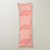 Coussins Longs Chat japonais - Coral Orange Batik (Dos (Vertical))